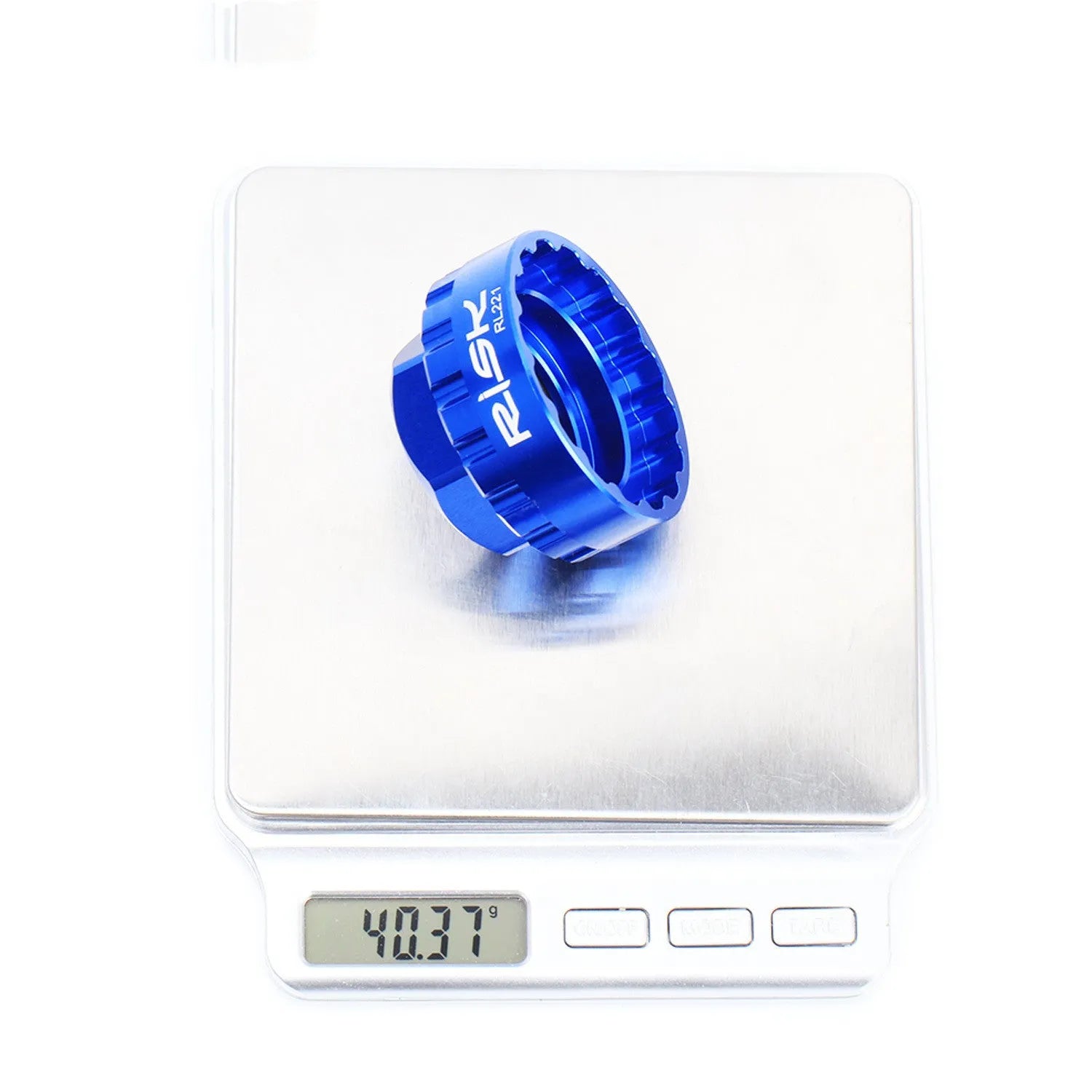 Blue aluminium alloy direct mount disc brake tool for 12-speed bicycle systems