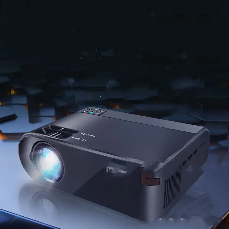 Portable wireless projector with Android system for mobile phone mirroring and 8K compatible projection