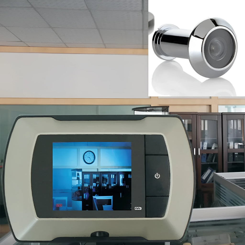 Digital electric peephole with 2.4 inch LCD screen and outdoor camera for 35mm-50mm thick doors