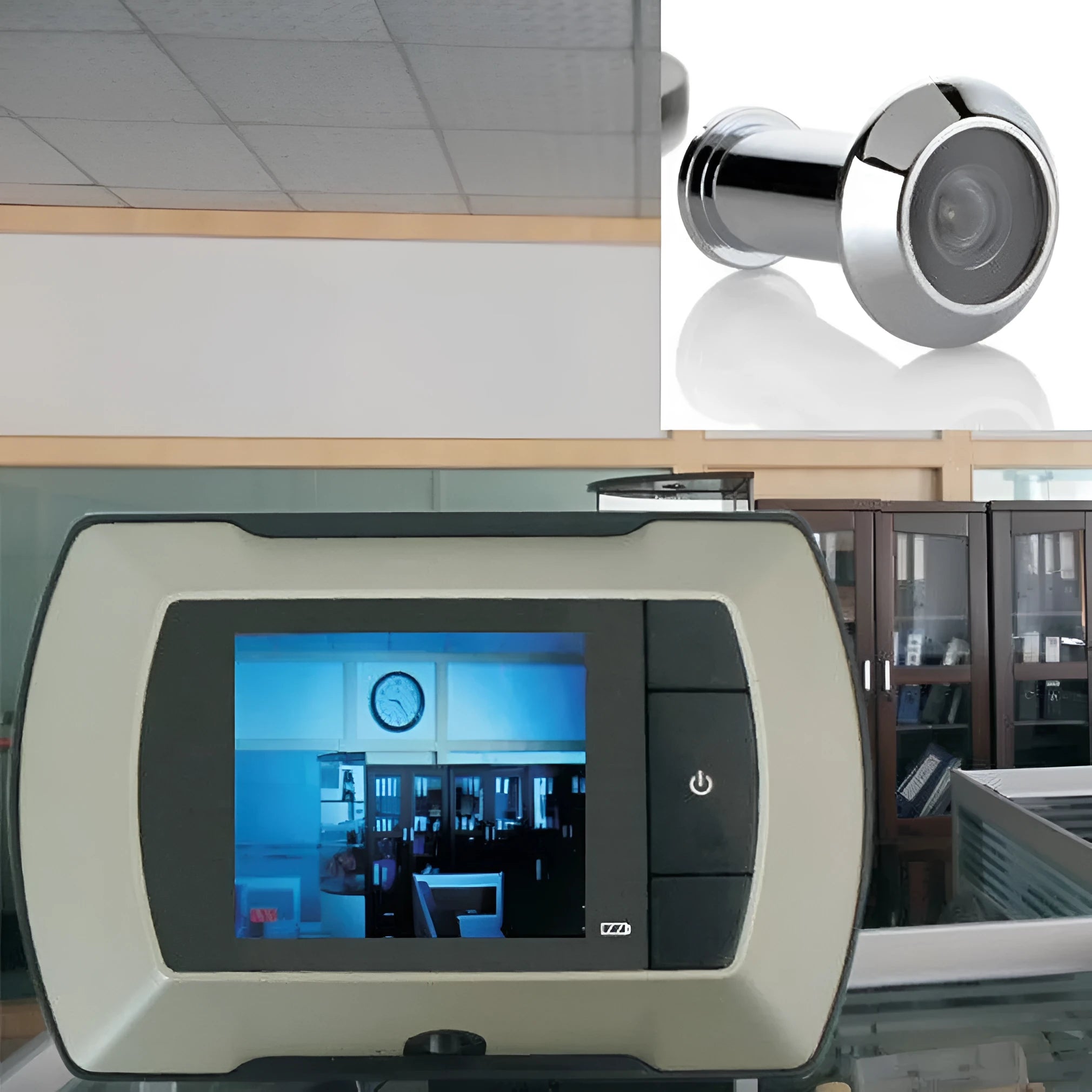 Digital electric peephole with 2.4 inch LCD screen and outdoor camera for 35mm-50mm thick doors