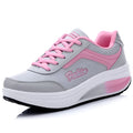Women's heelless sports travel shoes in various colours with a 3-5cm middle heel on a size scale 35-42