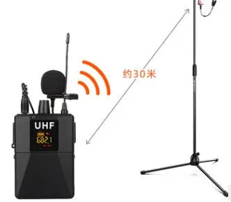 Little Bee X3 model black wireless lavalier microphone with clip.