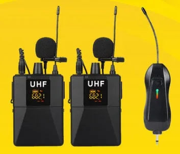Little Bee X3 model black wireless lavalier microphone with clip.