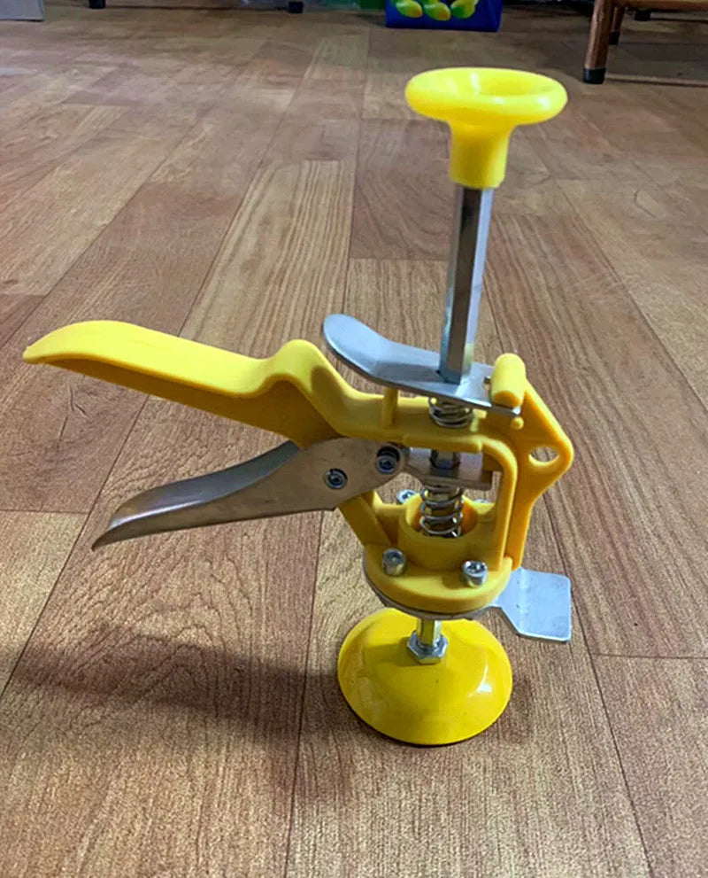 Metal alloy tile raising positioner with height adjustment for concrete processing applications