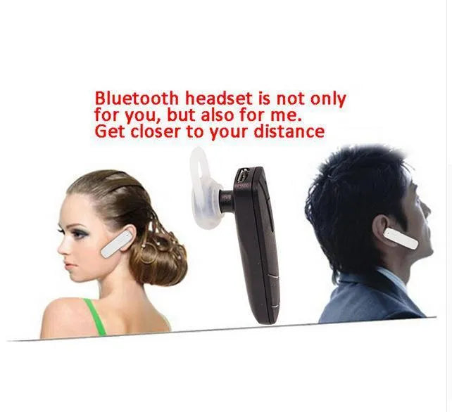 Black and white Bluetooth wireless earphone headset with earplug design