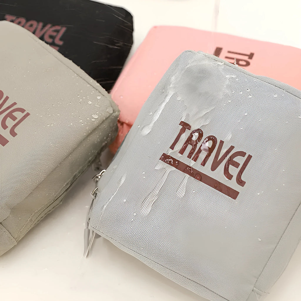 Black oxygen travel cube storage bag with seal function made from 300D Oxford cloth