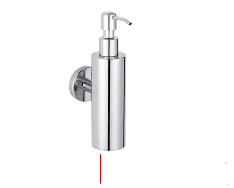 Stainless steel wall-mounted manual soap dispenser for commercial bathrooms