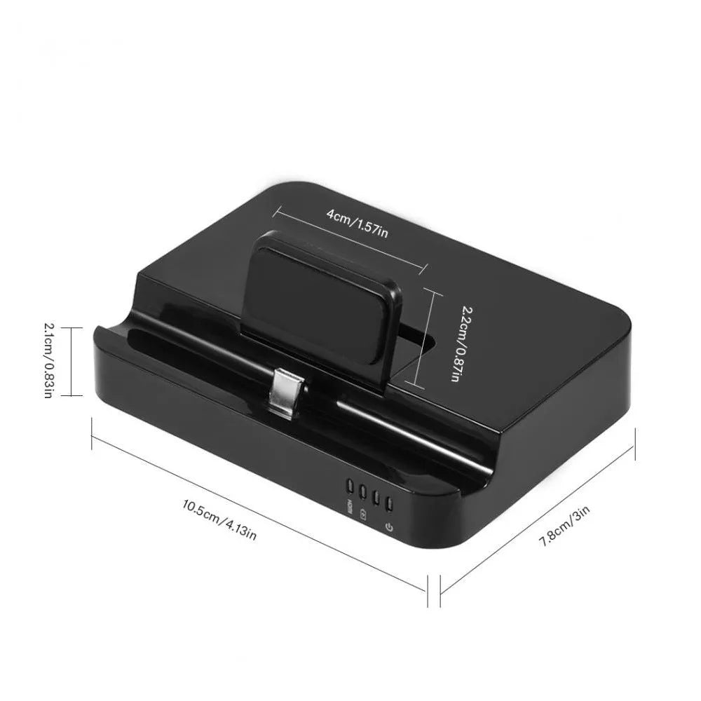 Black mobile phone to HD converter dock for HDMI output with 5Gbps transmission rate
