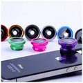 3-in-1 mobile phone camera lens kit with fisheye, wide angle and macro lenses in metal construction