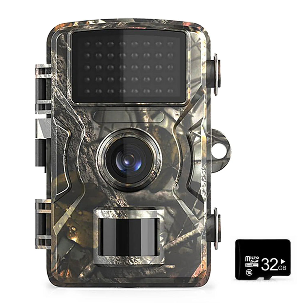 IP66 waterproof field camera in camouflage colour with 2.4-inch screen for animal detection monitoring