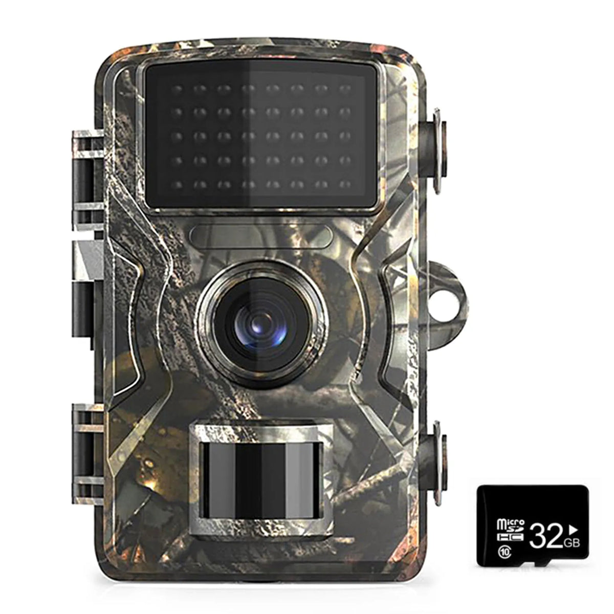 IP66 waterproof field camera in camouflage colour with 2.4-inch screen for animal detection monitoring