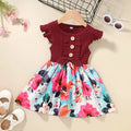 Toddler girl's sleeveless summer dress in one of six colours with size range from 80cm to 120cm