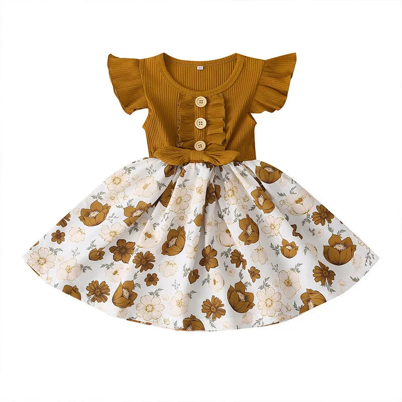 Toddler girl's sleeveless summer dress in one of six colours with size range from 80cm to 120cm