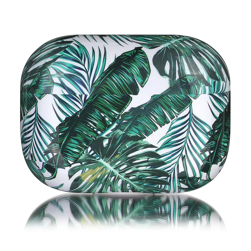 Banana leaves design AirPods protective case in blue or green colour for AirPods 1/2 generation and AirPods Pro models