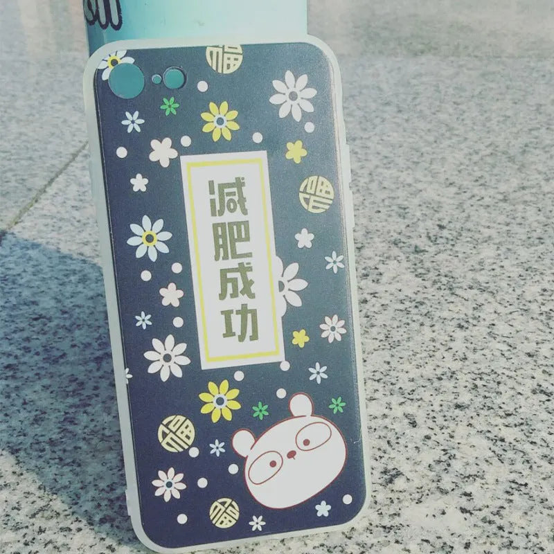 Transparent silicone iPhone case with ice cream pattern design for iPhone protection
