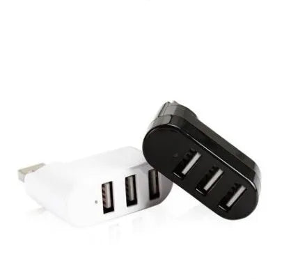 USB 2.0 multi-port hub expansion splitter in black or white colour for computer connectivity