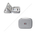 Black and grey EVA digital storage bags showing single and double layer headphone organiser designs