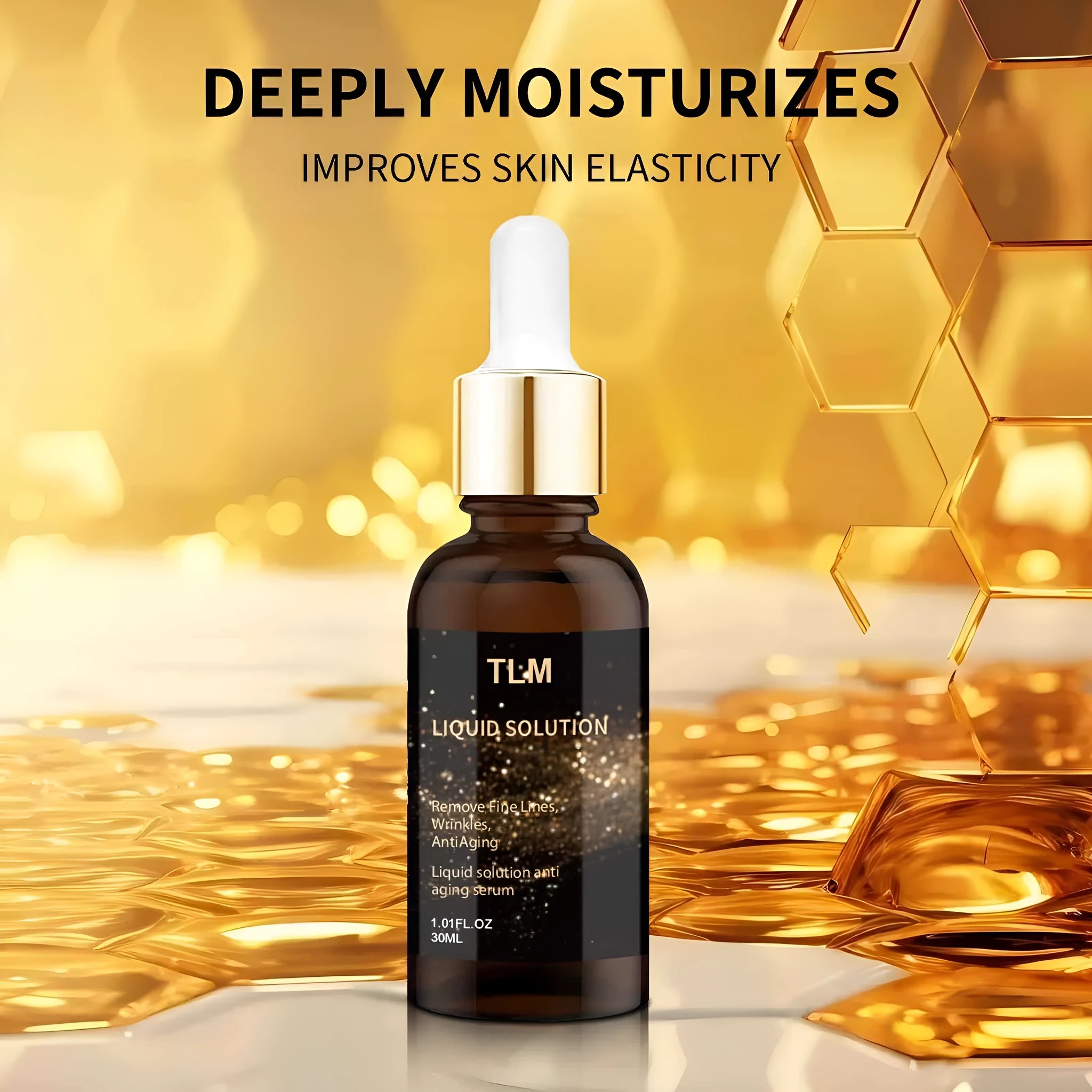 30ml facial moisturising liquid with hyaluronic acid in 9cm bottle