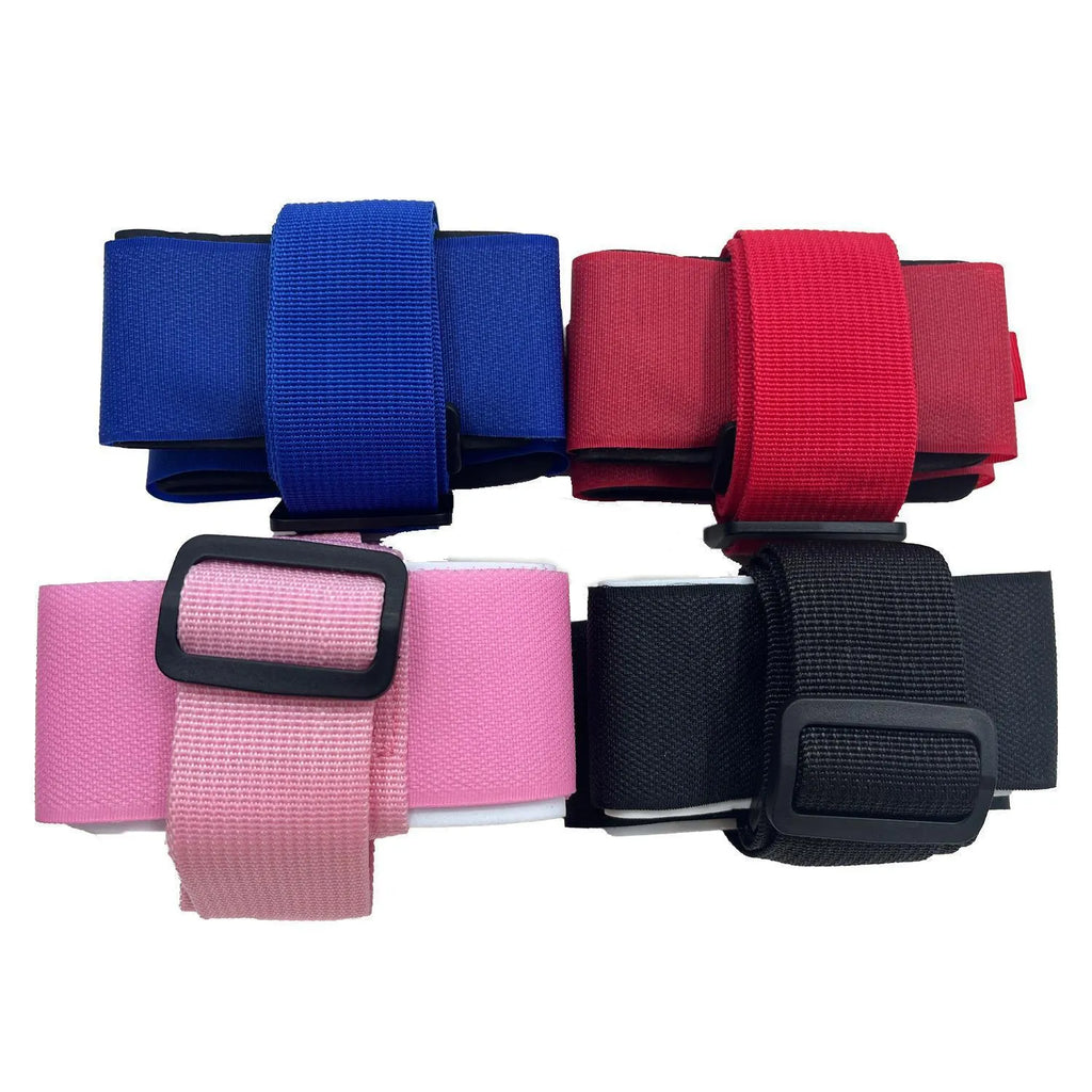 Adjustable skiing bandage shoulder strap in nylon polyester blend with double-board design