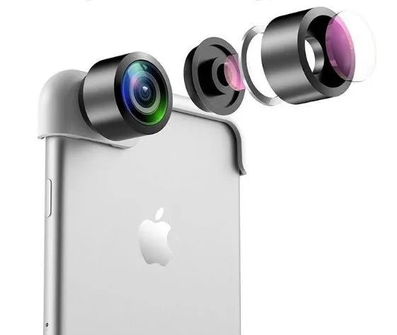 360-degree panoramic camera lens attachment compatible with Apple iPhone 6 through 8plus models