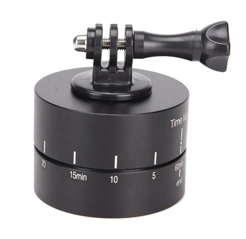 360-degree auto rotate camera tripod head base compatible with GoPro, DSLR and iPhone