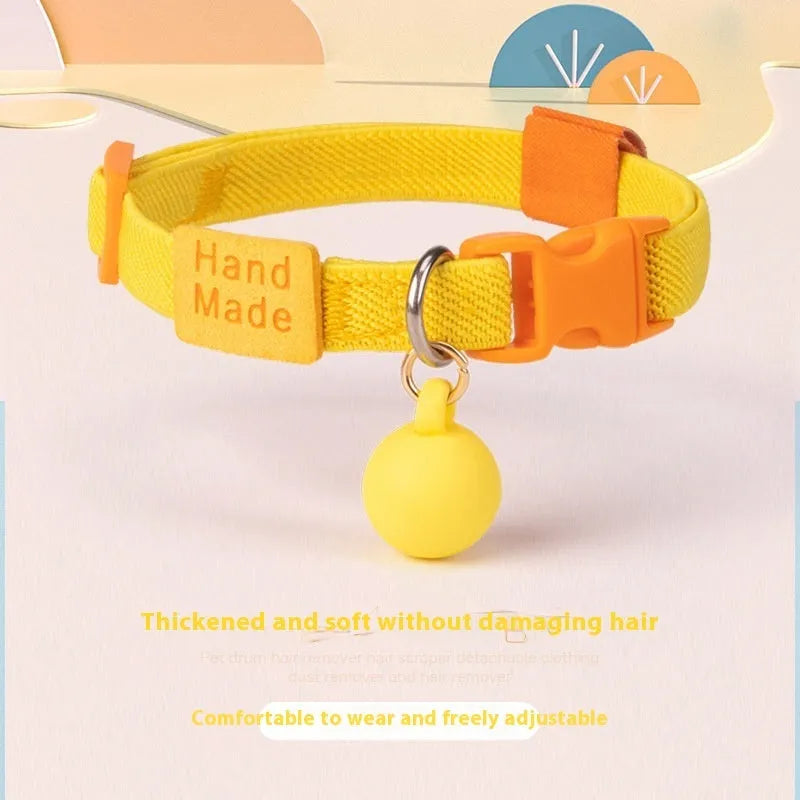 High elasticity polyester pet collar for small dogs in multiple colour options