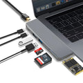 MacBook Pro card reader hub with eight interfaces including USB ports and memory card slots