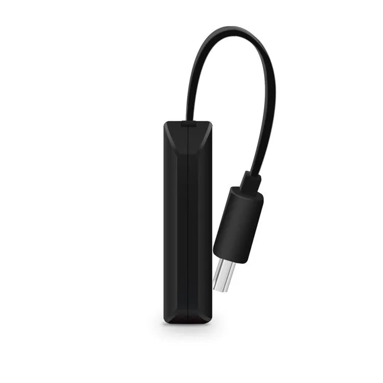 Small black USB HDMI adapter dongle for mirroring phone screens to television