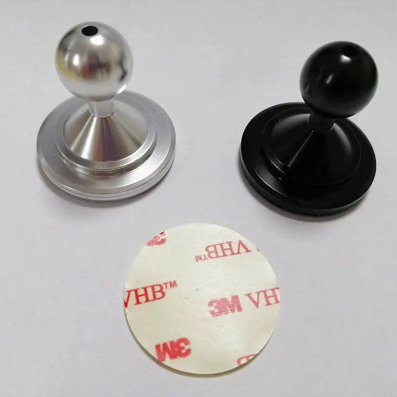 Aluminium alloy universal instrument panel mounting base plate in black and silver finish for car dashboard installation