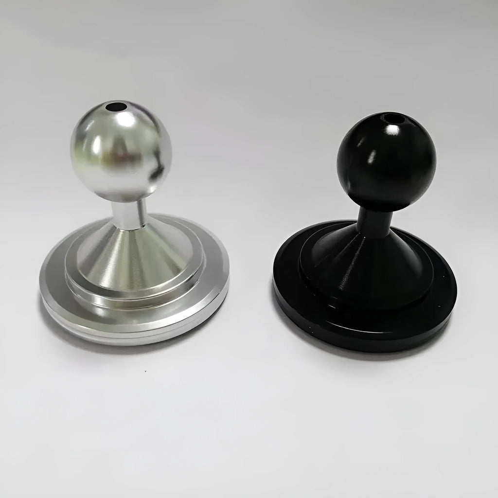 Aluminium alloy universal instrument panel mounting base plate in black and silver finish for car dashboard installation