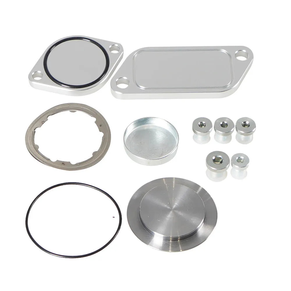 Silver aluminium alloy valve cover for diesel engine EGR cooler replacement