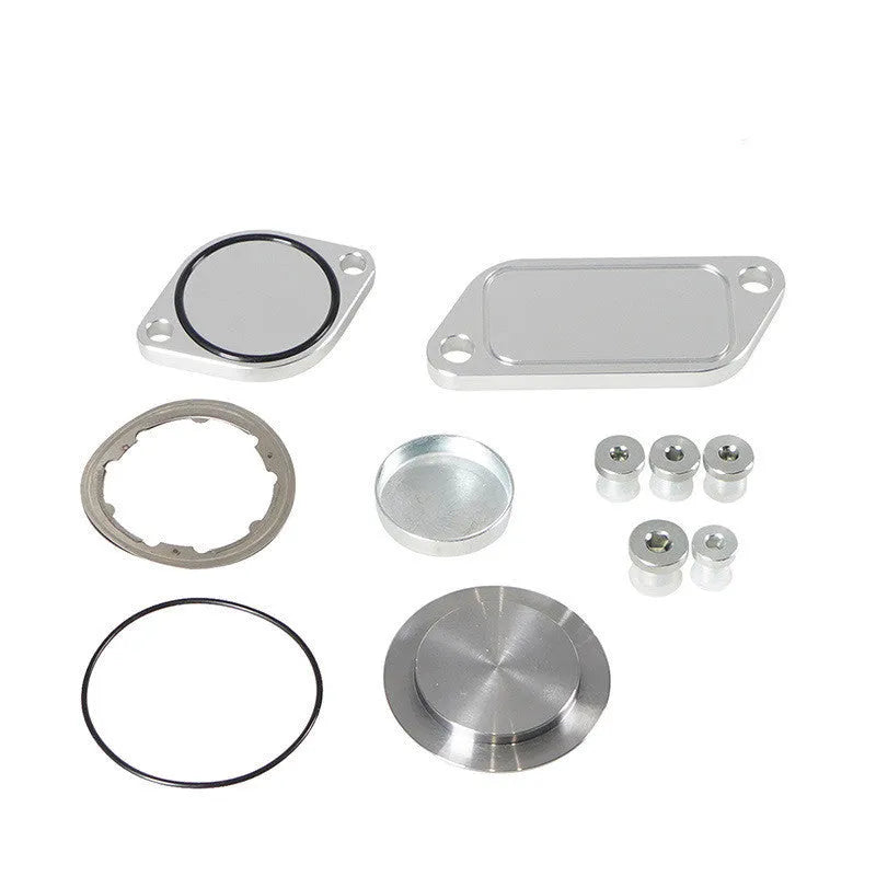 Silver aluminium alloy valve cover for diesel engine EGR cooler replacement
