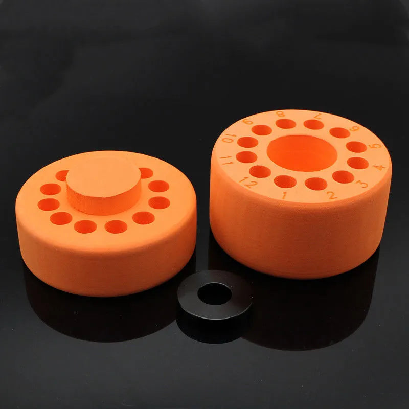 Orange and blue laboratory process cooling box for gradient freezing and cell recovery applications