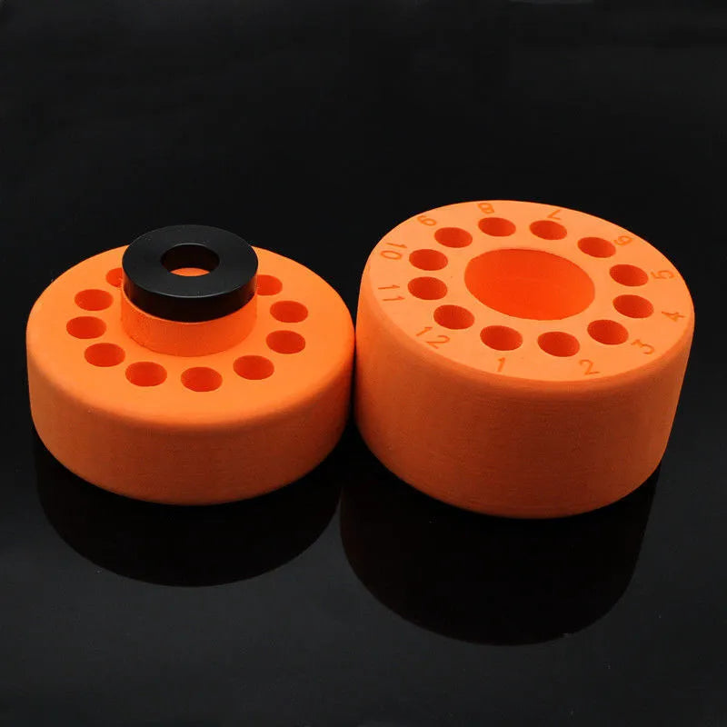 Orange and blue laboratory process cooling box for gradient freezing and cell recovery applications