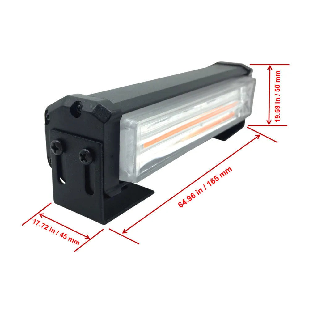 Yellow aluminium alloy and PC vehicle strobe warning light with a 160mm size and 9W COB LED.