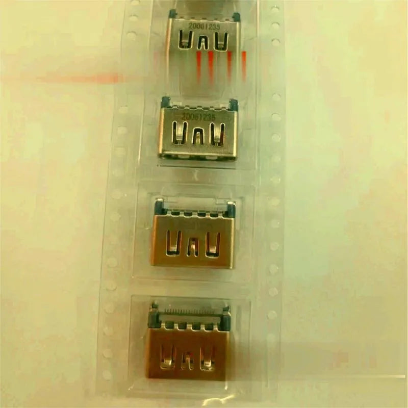 Silver HDMI host interface socket for gaming console repair with single port