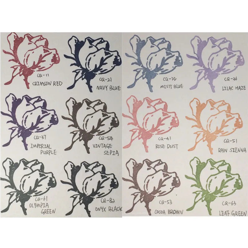 Rectangular notebook stamp pad with oily ink in five colour options for DIY crafts