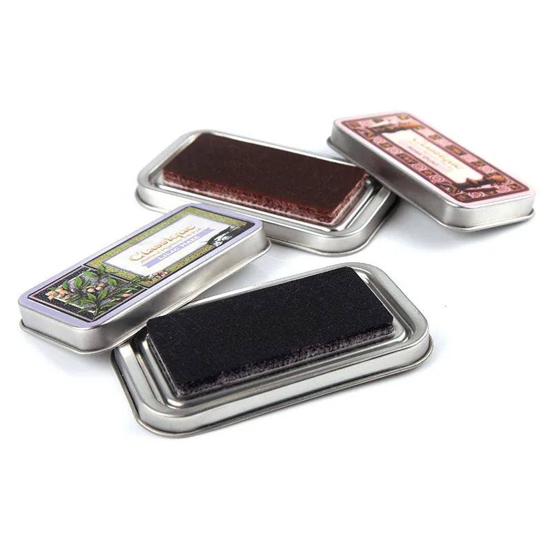 Rectangular notebook stamp pad with oily ink in five colour options for DIY crafts