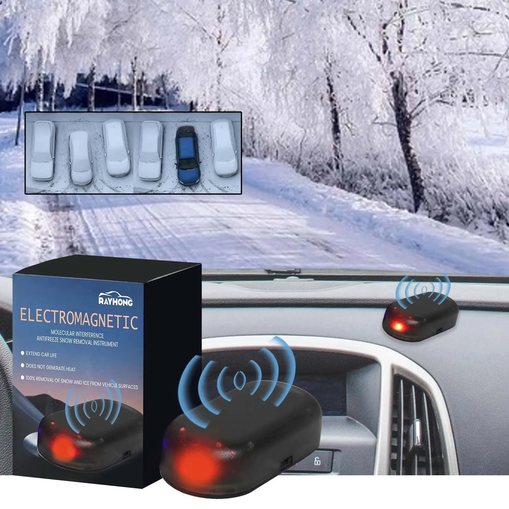 Black car snow removal deicer tool with special glass construction, 5cm long.