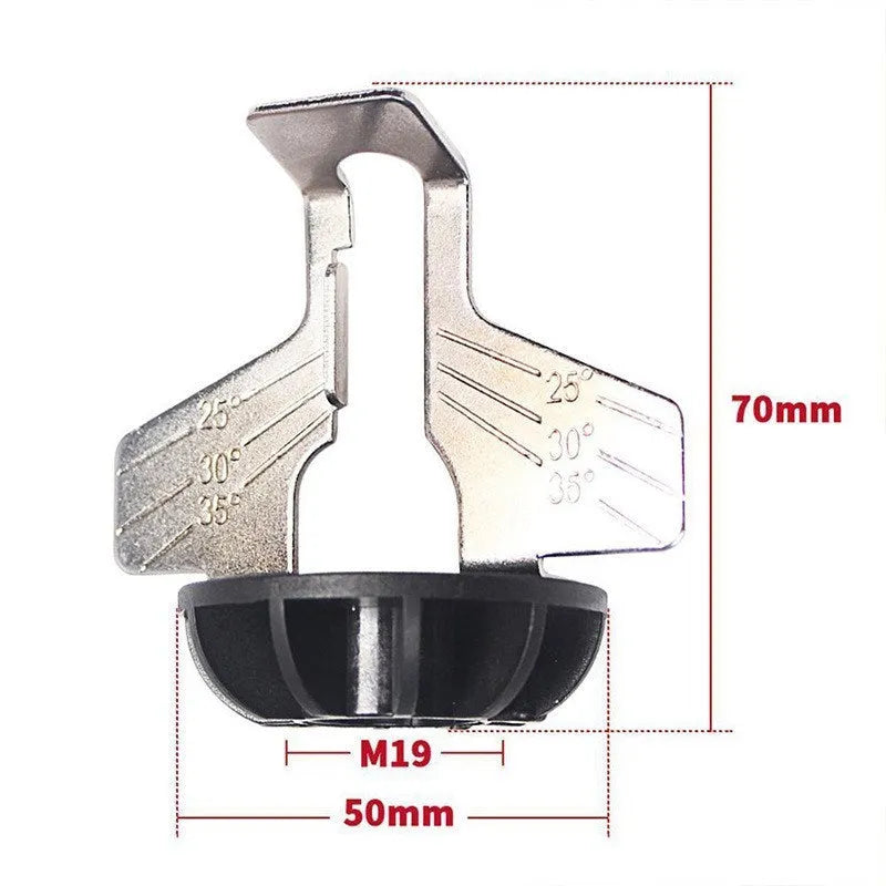Silver metal band saw blade grinding accessory showing 100 teeth for sharpening
