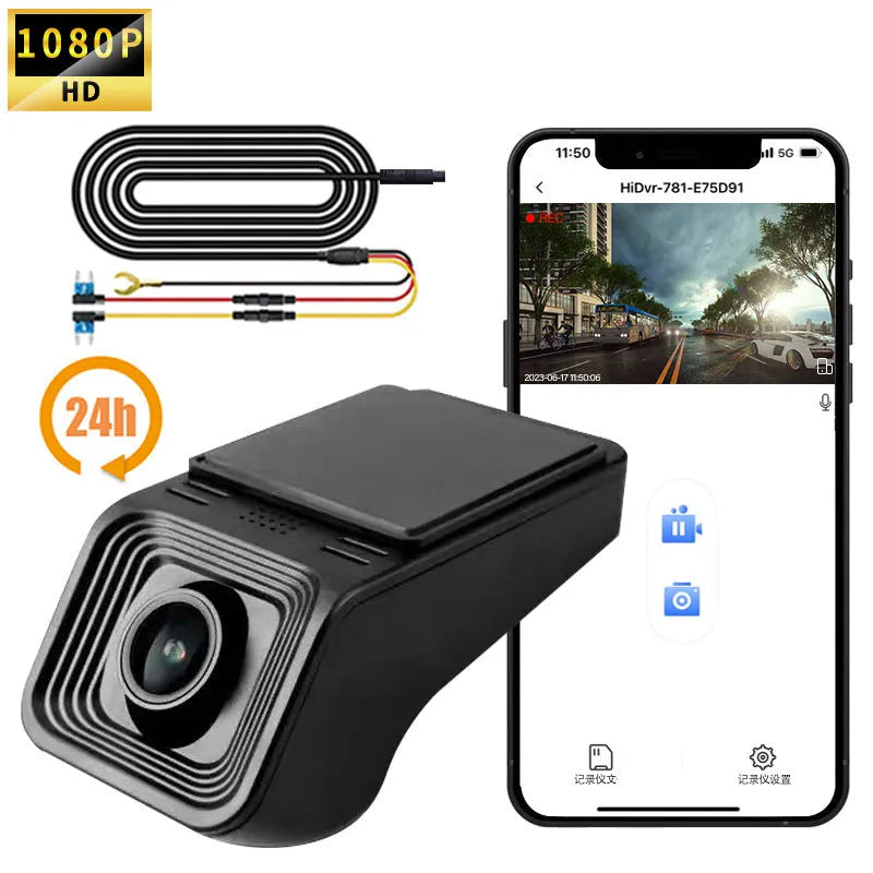V4 ACC specification HD night vision driving recorder 1080p with mobile app control