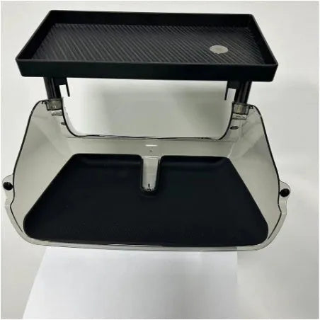 Black ABS storage box for under the Tesla Model 3 Y touchscreen, showing ETC card slot and napkin box compartment.
