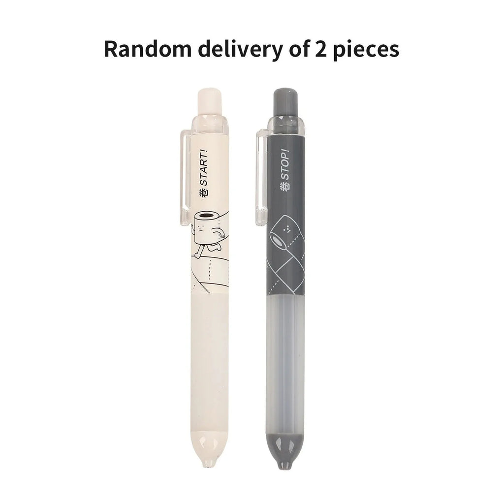 Black and white 0.5mm mechanical pencils with cloud grip design on a minimalist background