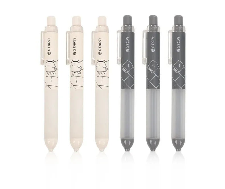 Black and white 0.5mm mechanical pencils with cloud grip design on a minimalist background
