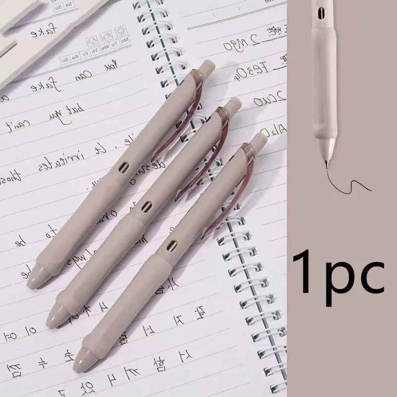 Macaron colour press gel pen showing 0.5mm tip and three smoked colour options