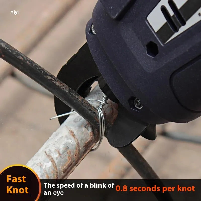 Electric steel bar tying machine with battery and charger for construction site use
