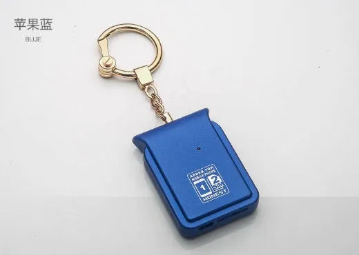 Bluetooth dual SIM adapter keychain for iPhone with leather finish and micro USB charging port