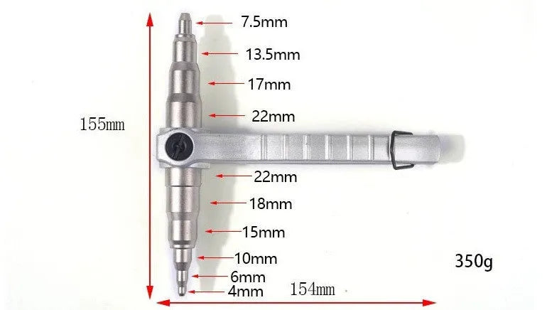 Manual tube expander tool for air conditioning refrigeration copper pipe work