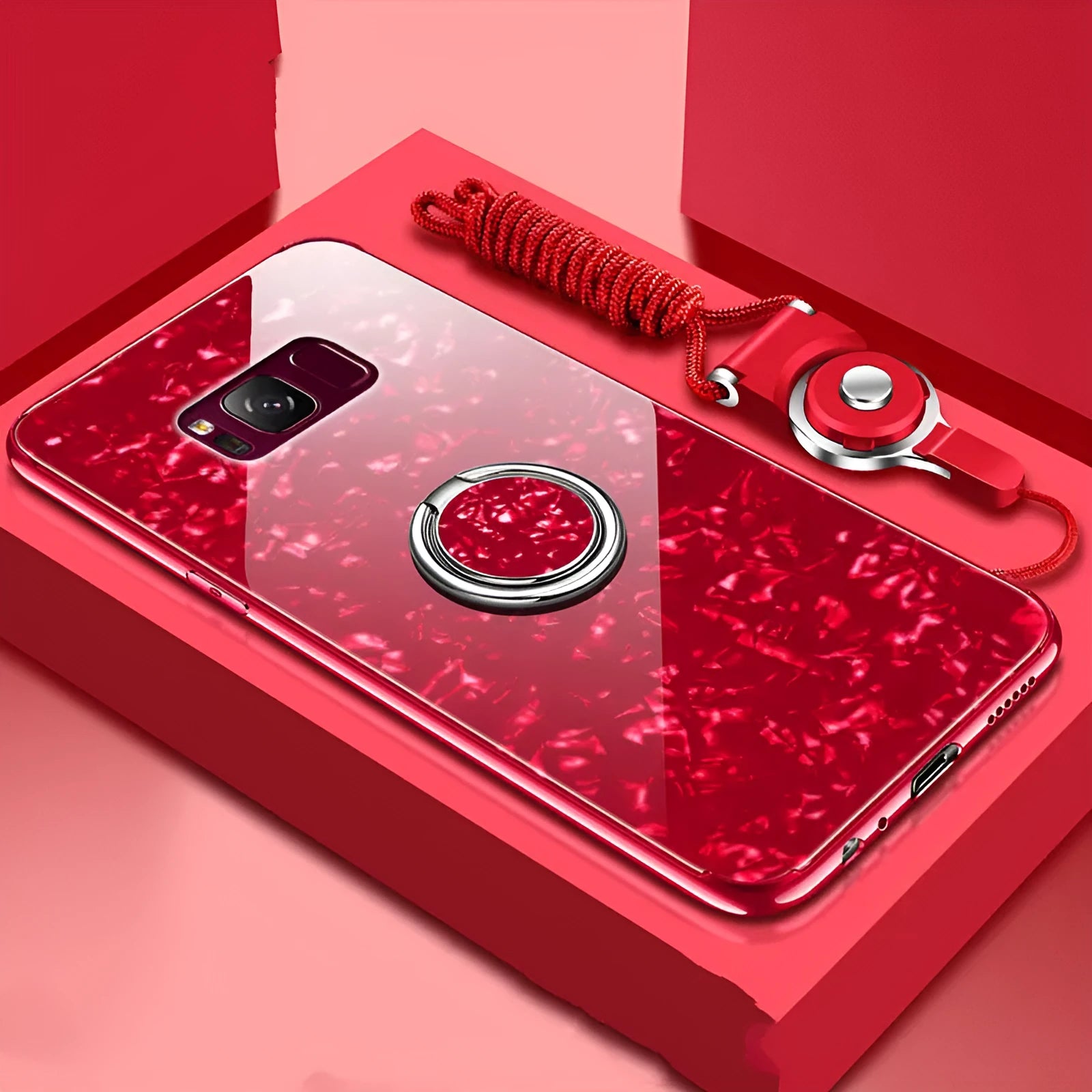 Tempered glass phone case for Samsung S8 and S9 in solid colour options