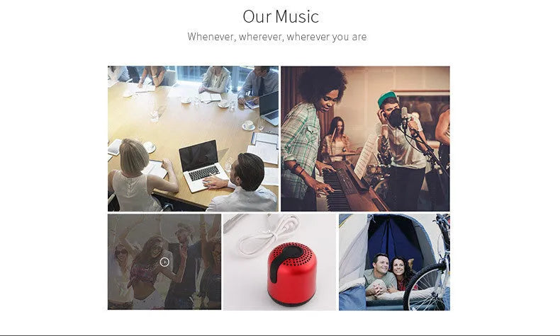 Hieha XQ11 mini cylinder-shaped waterproof Bluetooth speaker in choice of colours.